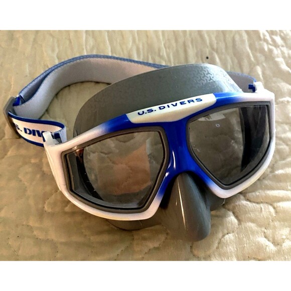 U.S. Divers Avila Jr 2.0 Snorkeling Mask - White/Blue - Picture 1 of 4
